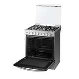 Samsung Cocina a Gas con 6 quemadores rápidos y semi rápidos Espejado Negro Openbox - Reuse Chile