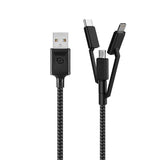 Cable USB - A a Micro - USB / USB - C / Lightning Dusted Rugged de 1,2 m Openbox - Reuse Chile